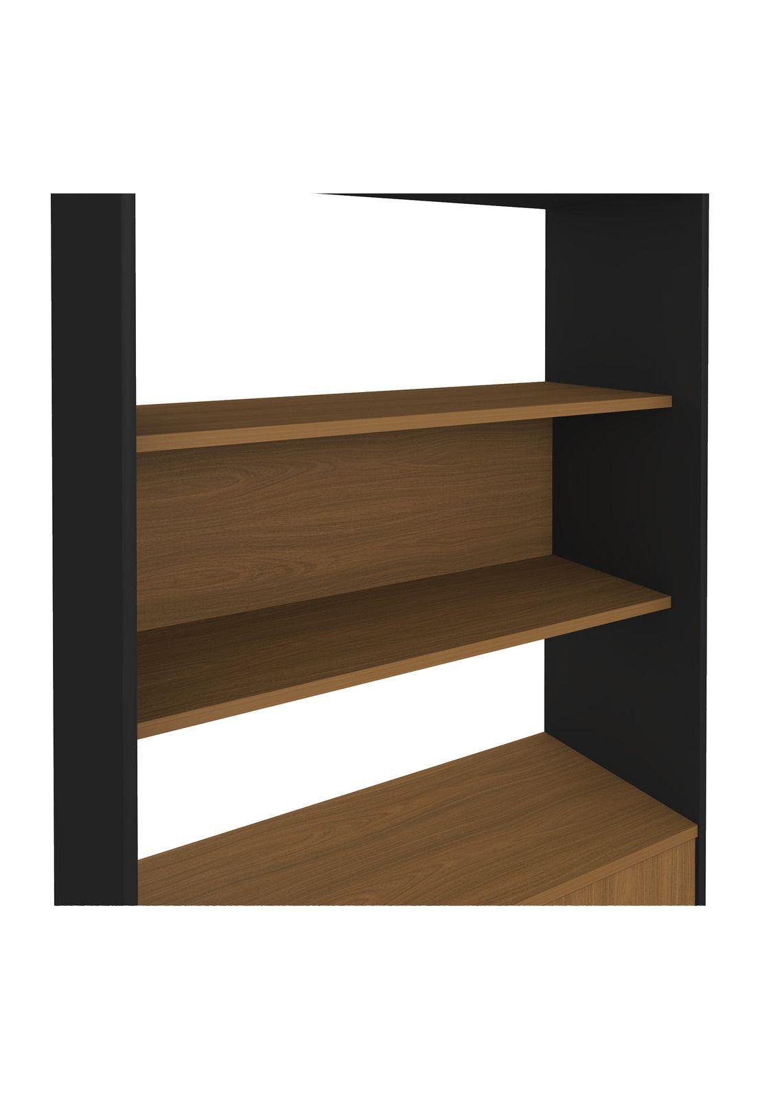 Estante Hit 2 Puertas Café con Negro-7