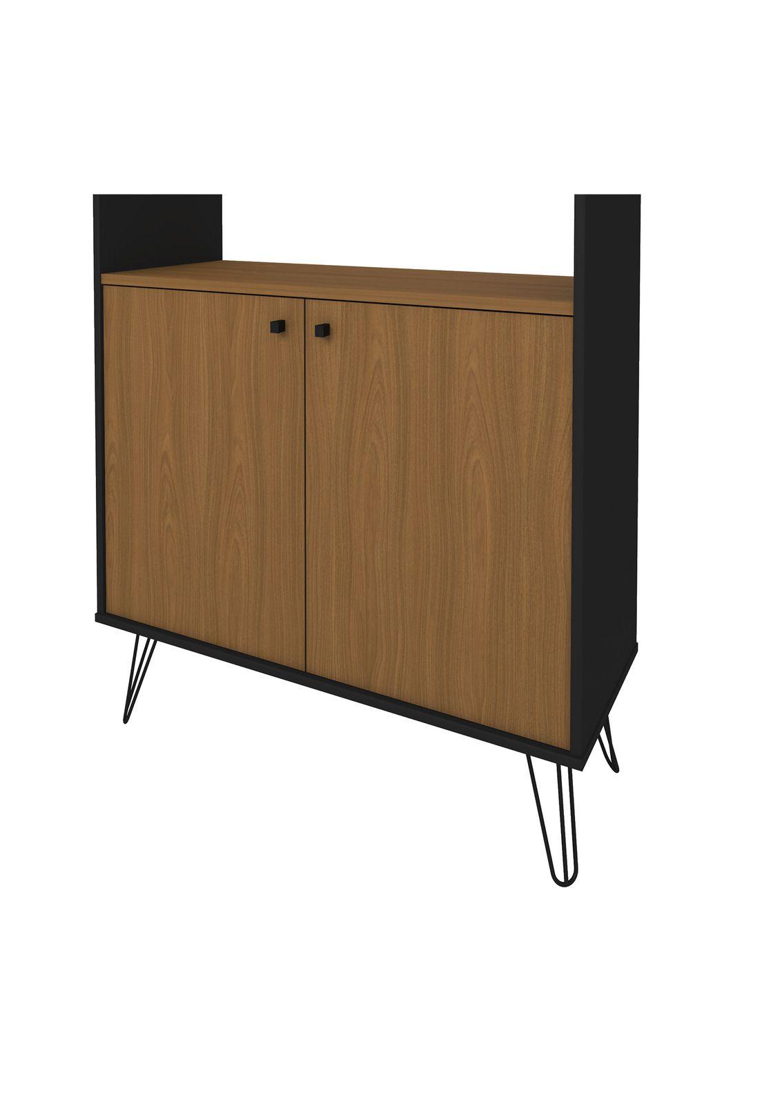 Estante Hit 2 Puertas Café con Negro-8