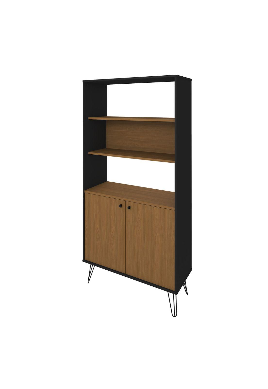 Estante Hit 2 Puertas Café con Negro-9