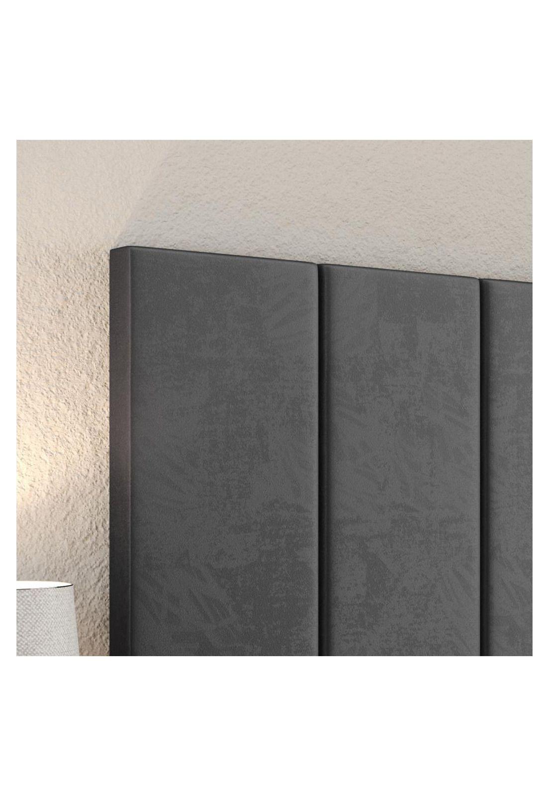 Respaldo Cama Dalí 1.5 Plazas Grafito-1