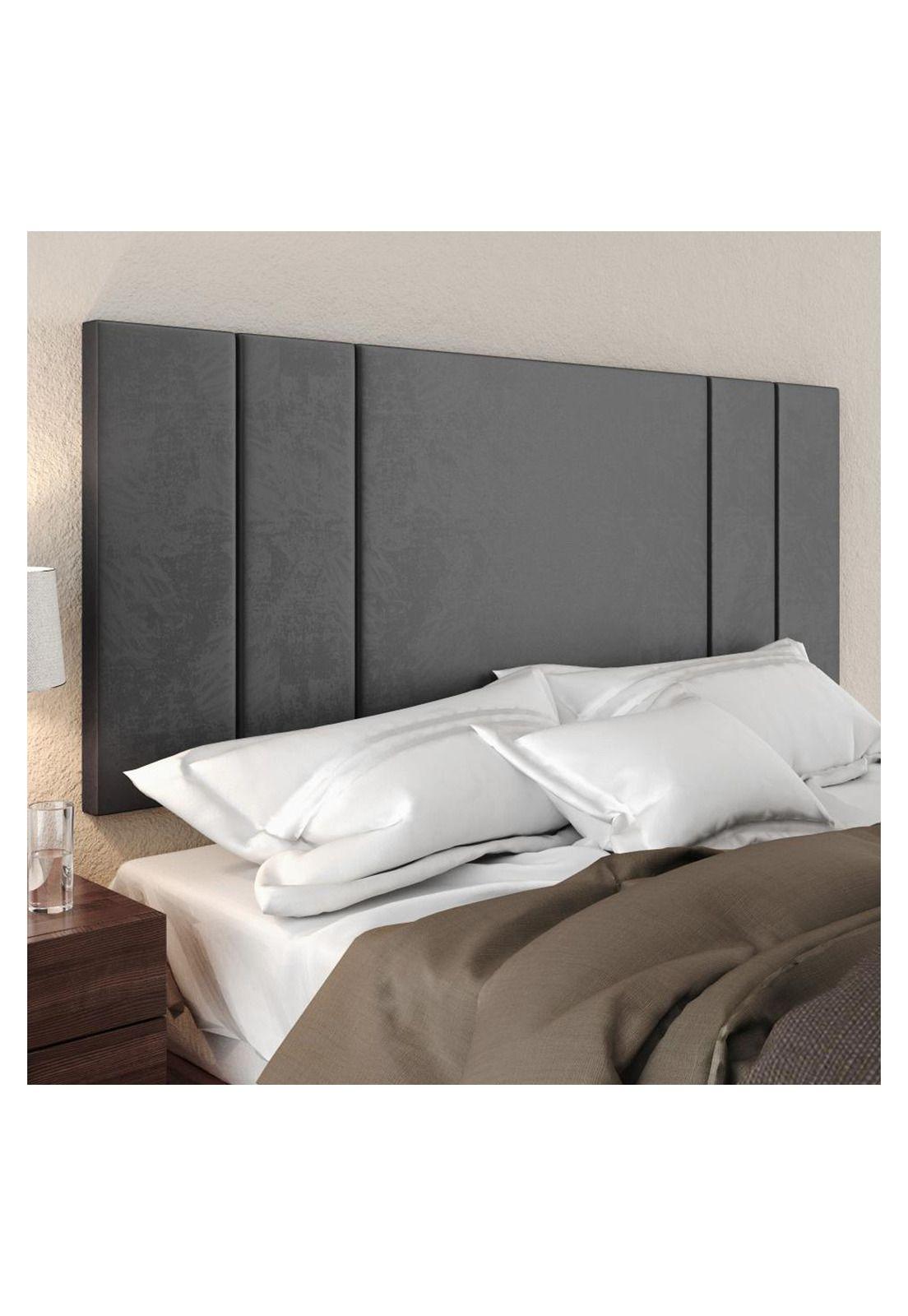 Respaldo Cama Dalí 1.5 Plazas Grafito-2