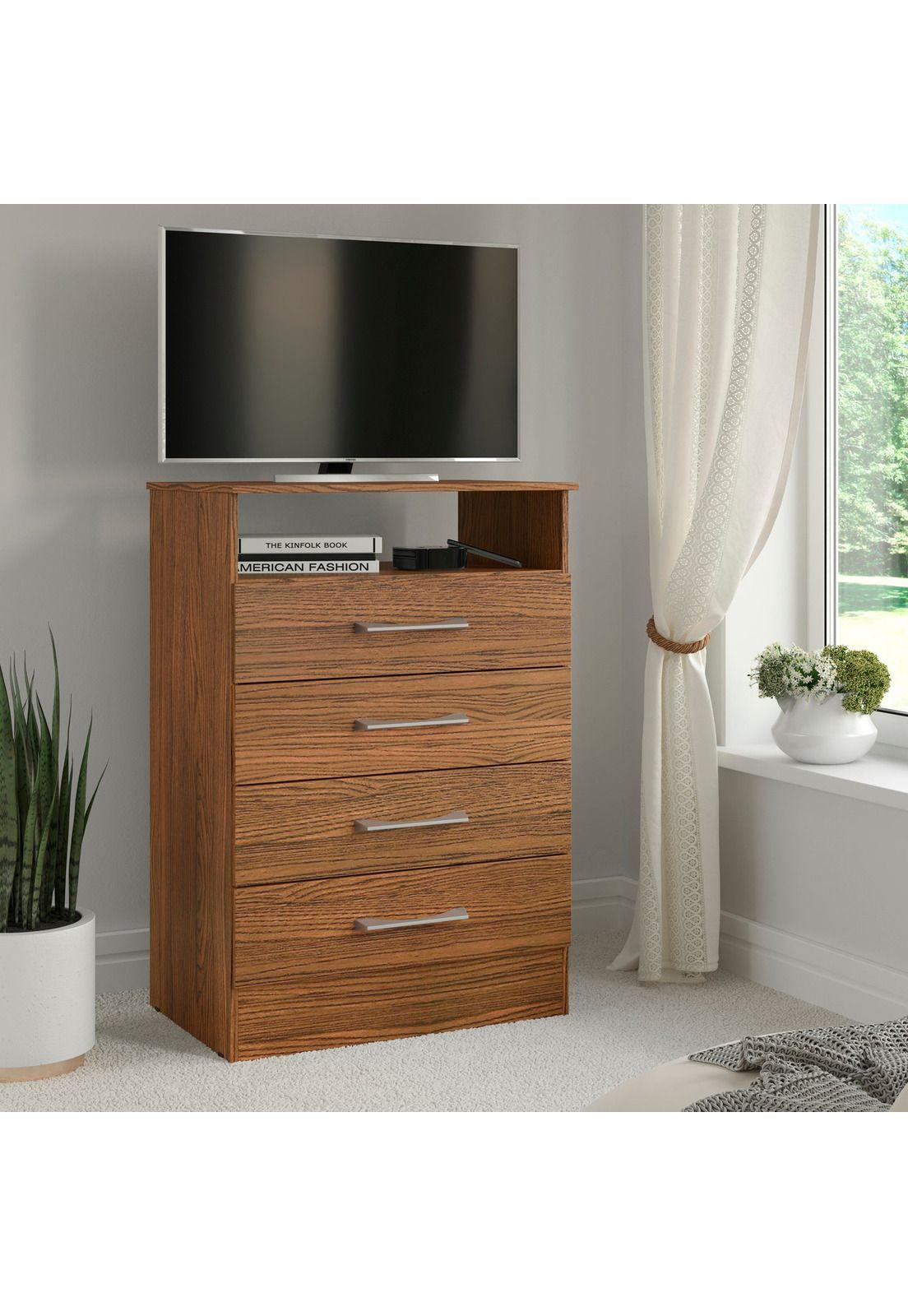 Cómoda Malta 4 Cajones Café-1