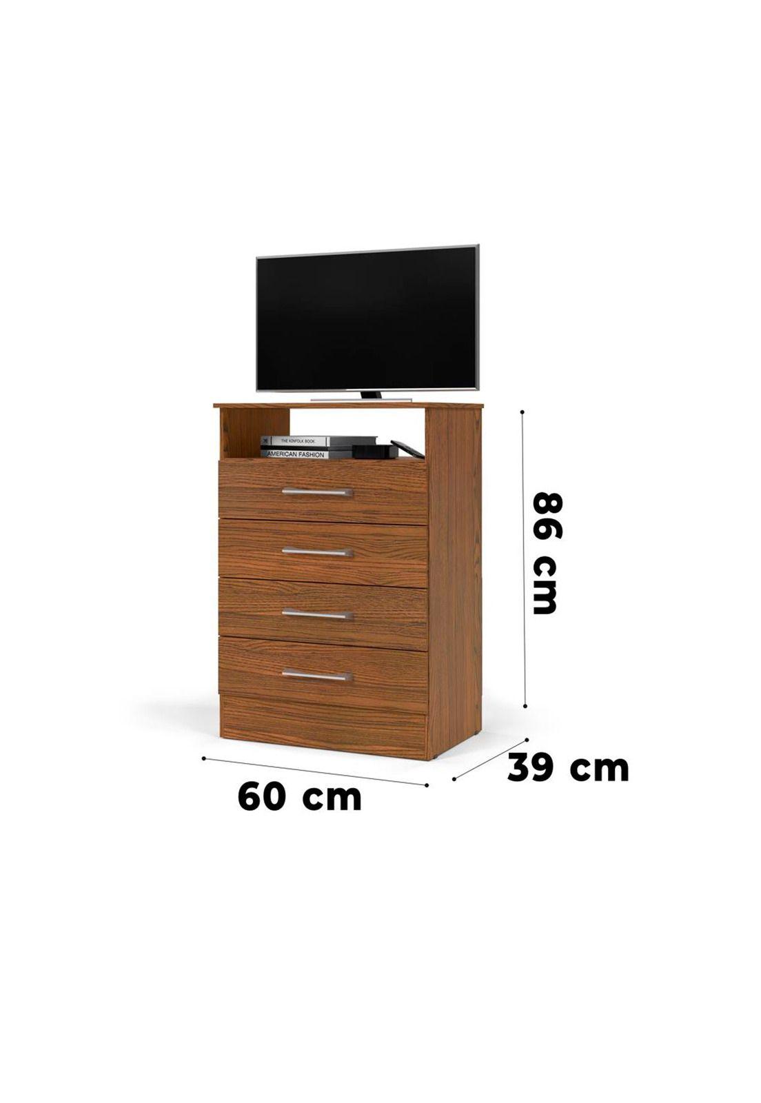Cómoda Malta 4 Cajones Café-2