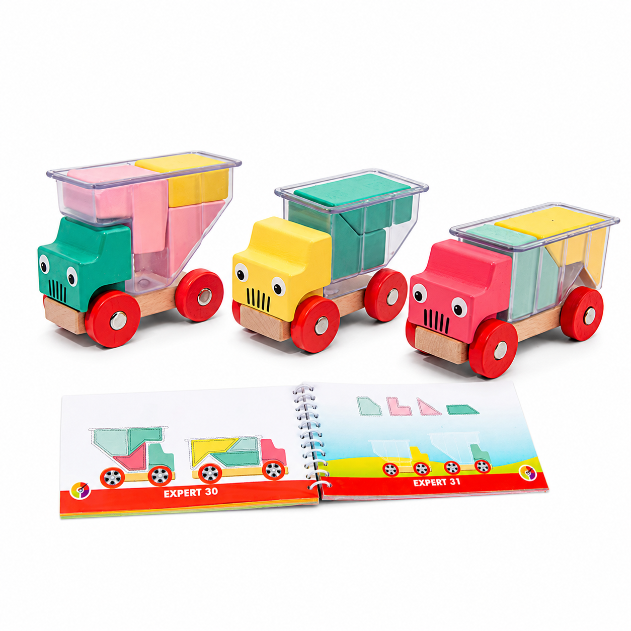 Juguete Niños Bloques Apilables Madera Set Puzzle Armable Vkids-0