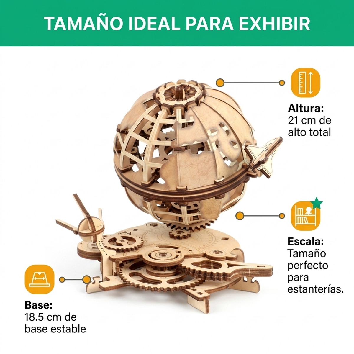 Rompecabezas Niños Puzzle Madera Mundo Armable Engranaje Vkids - Mundo Puzzle-4