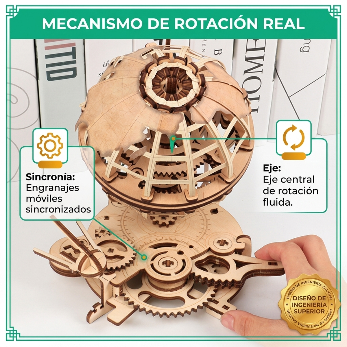 Rompecabezas Niños Puzzle Madera Mundo Armable Engranaje Vkids - Mundo Puzzle-6