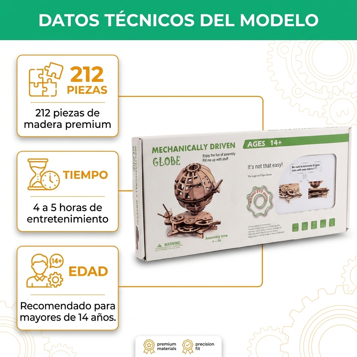 Rompecabezas Niños Puzzle Madera Mundo Armable Engranaje Vkids - Mundo Puzzle-7