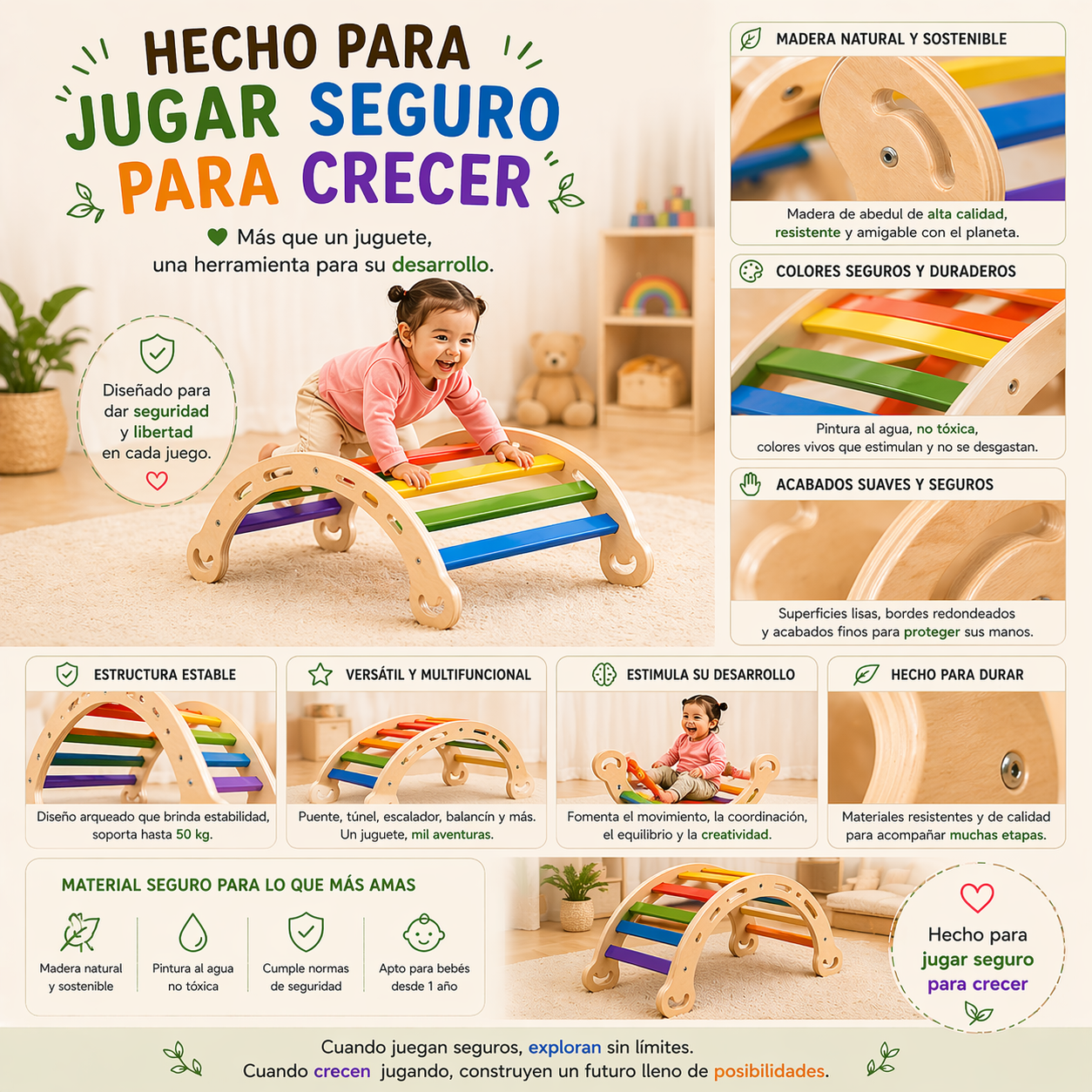 Juego Equilibrio Bebe Balance Niño Montessori Escala Colores Vkids - Escala-4