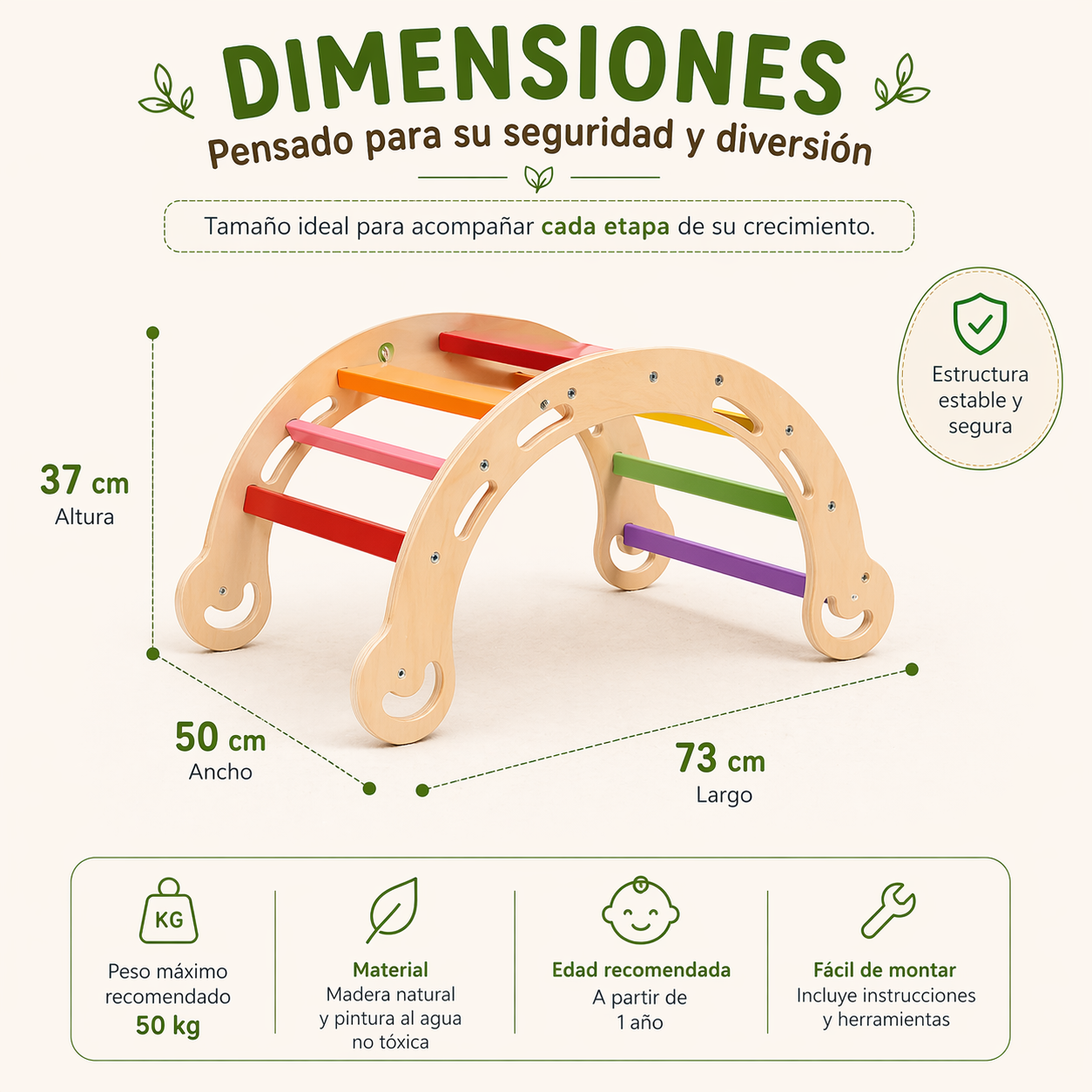 Juego Equilibrio Bebe Balance Niño Montessori Escala Colores Vkids - Escala-5