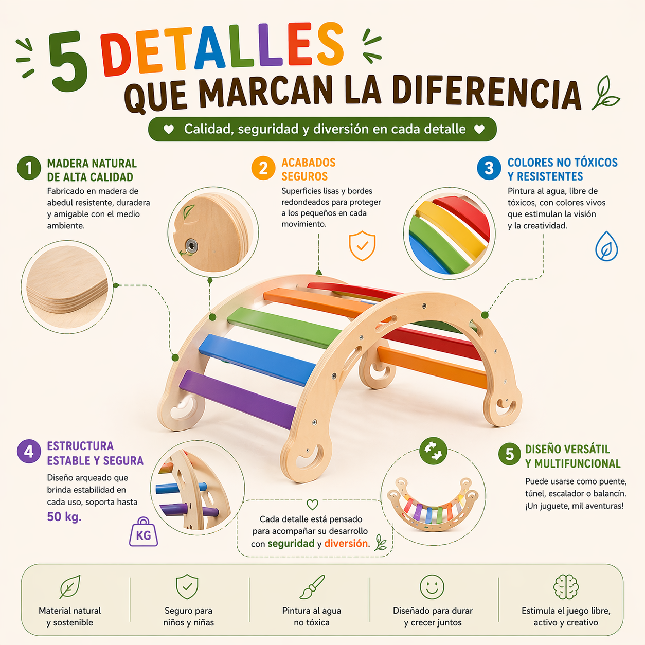 Juego Equilibrio Bebe Balance Niño Montessori Escala Colores Vkids - Escala-7