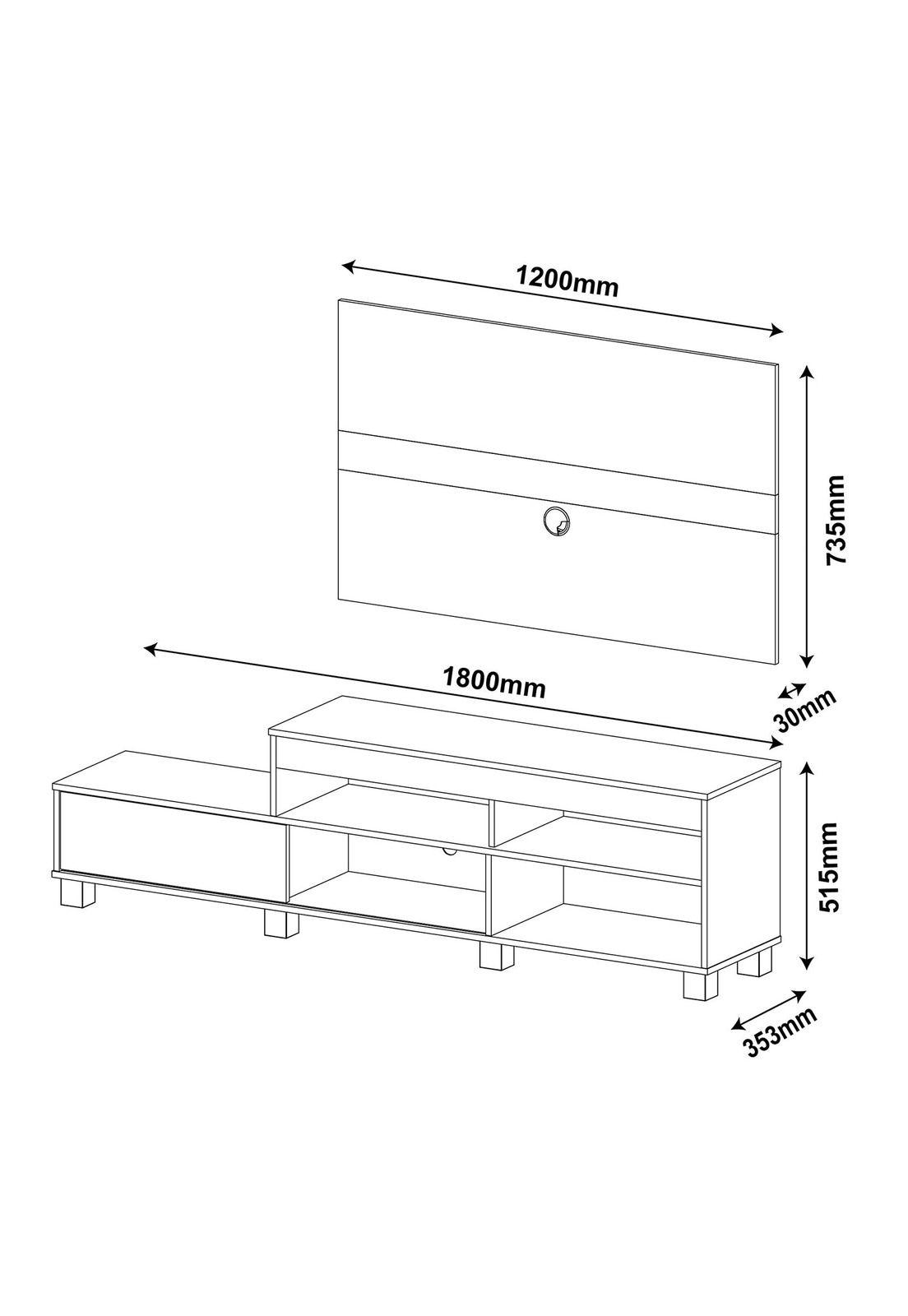 Rack con Panel TV 47" Ever Café-2