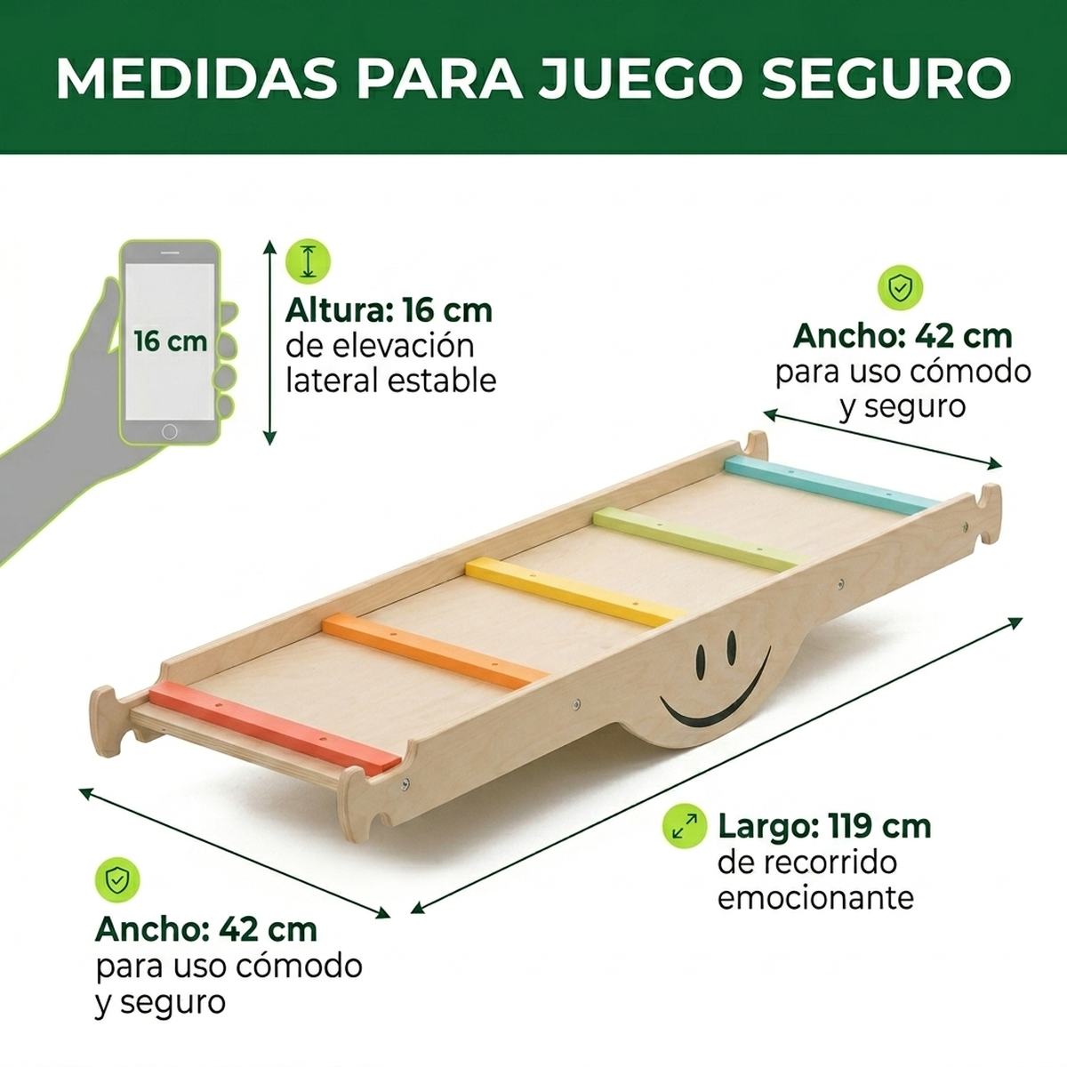 Tabla Equilibrio Madera Niños Infantil Sensorial Montessori Vkids - Tabla-4