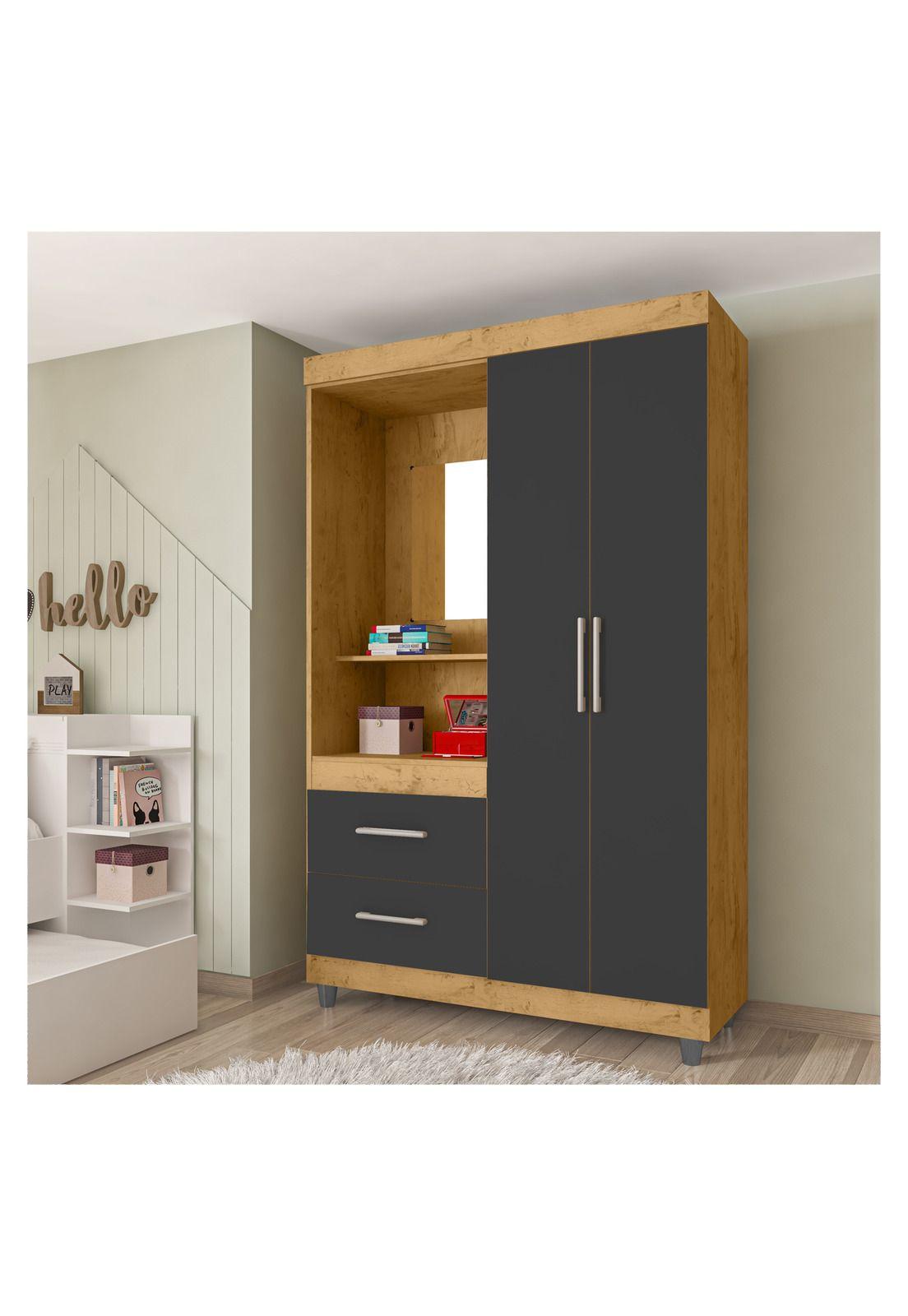 Closet 2 Puertas Lucca Grafito-1