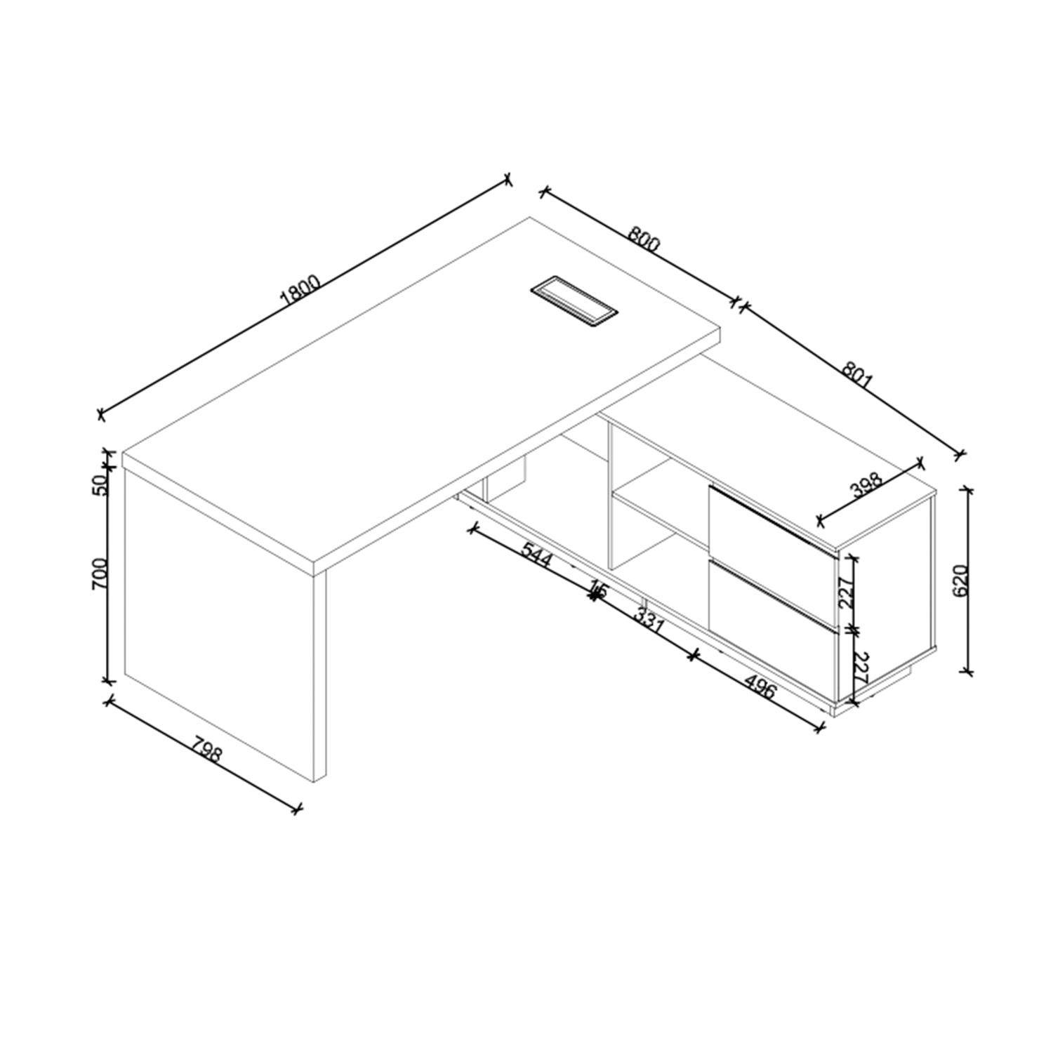 Escritorio Haya 180x160 cms-3