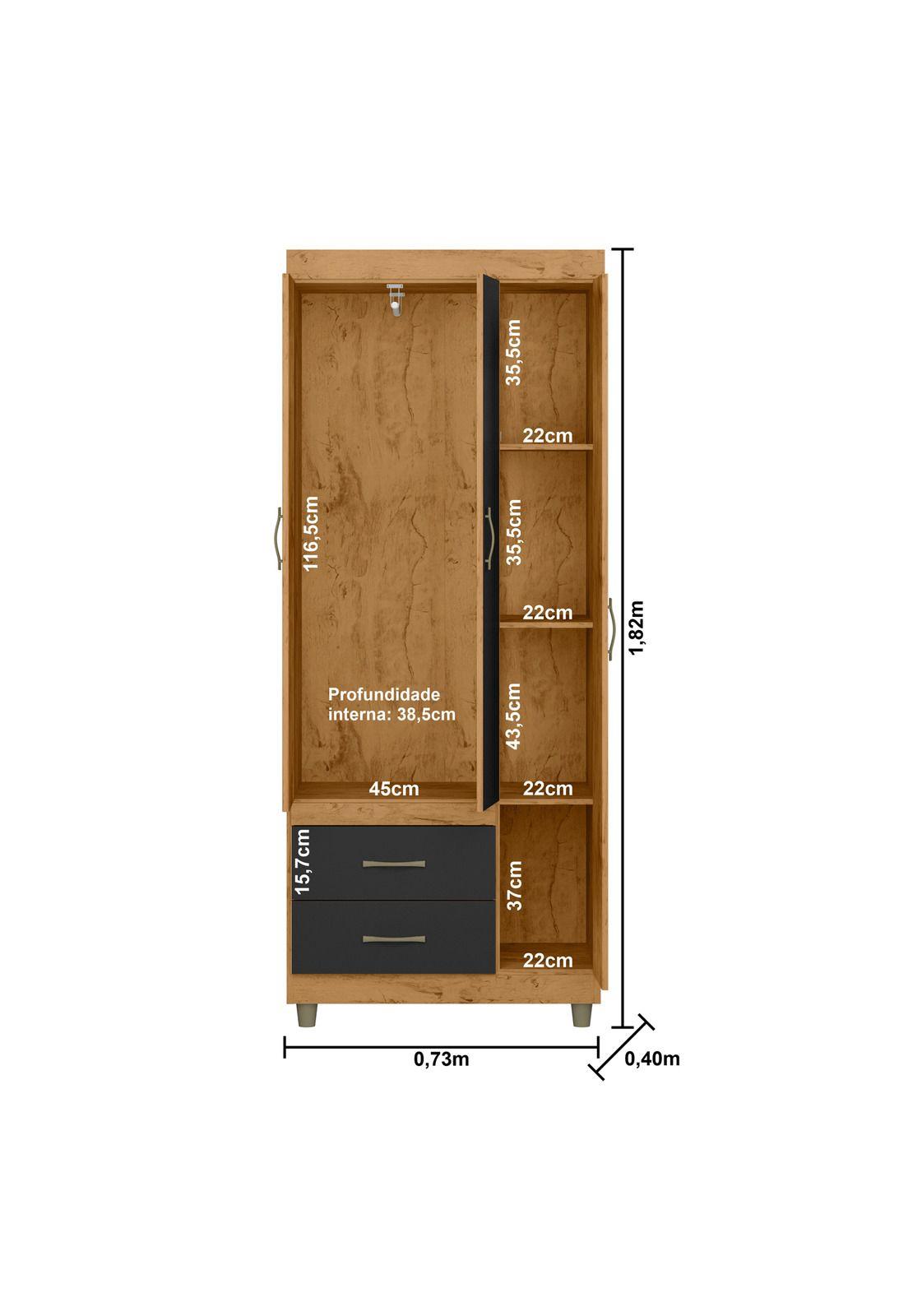 Closet Roma Grafito-4