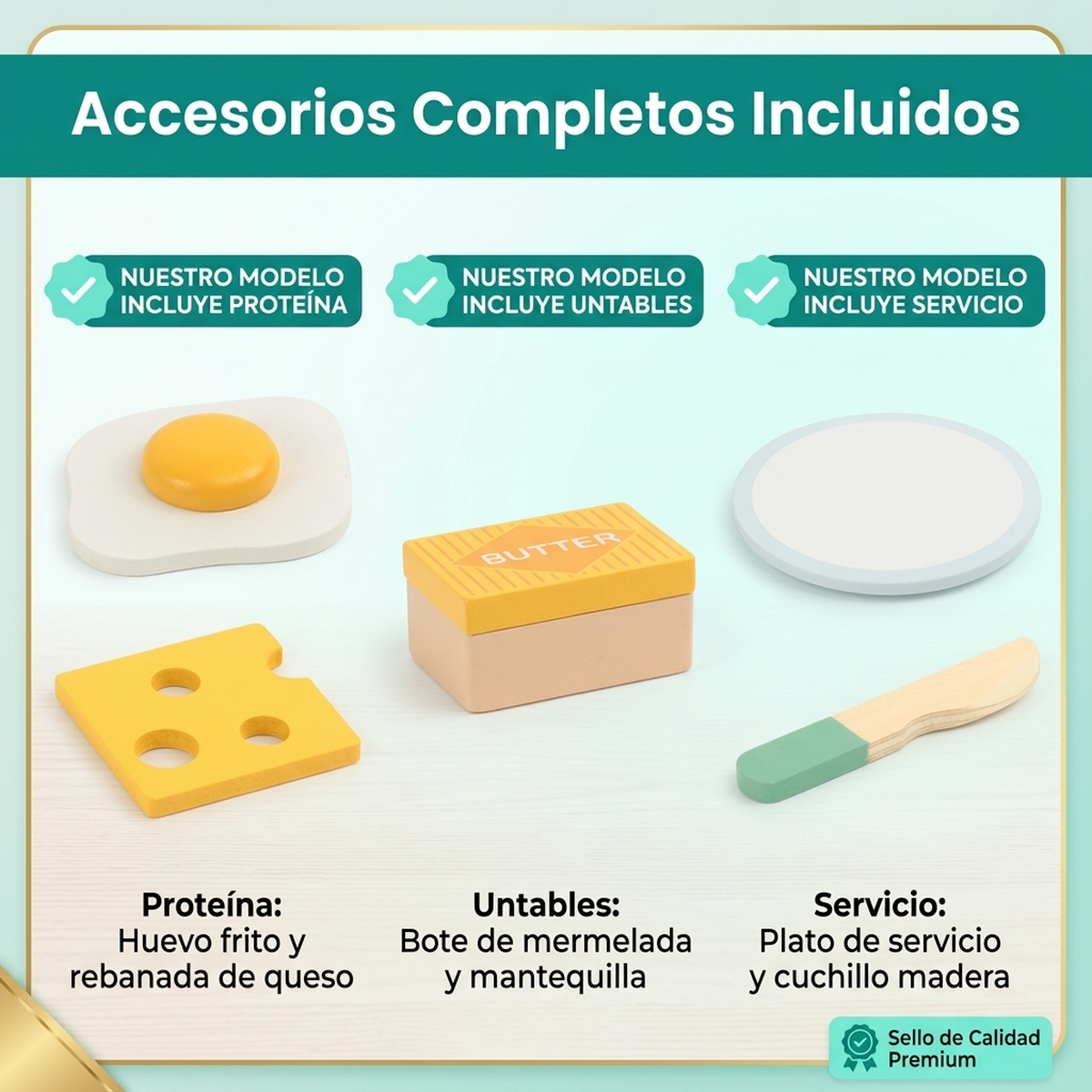 Juguete Infantil Madera Juego Bebe Set Tostadora Pan Cocina-8