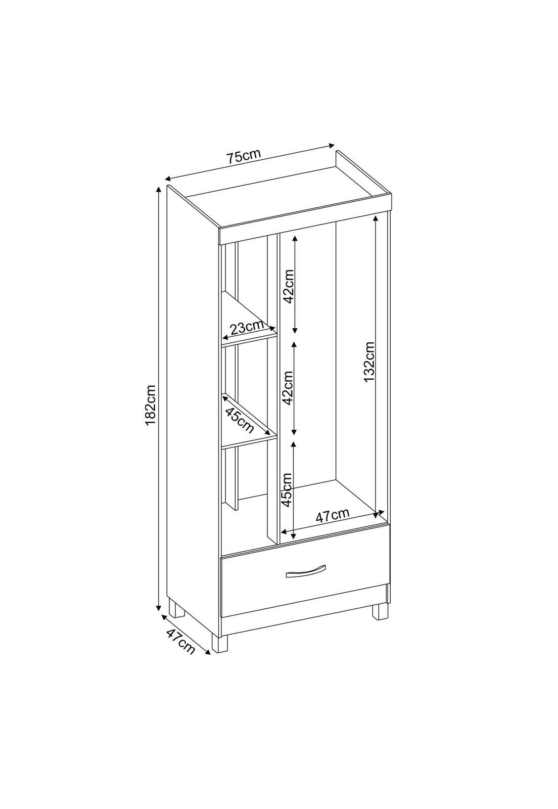 Closet 3 Puertas Prince Café Oscuro-4