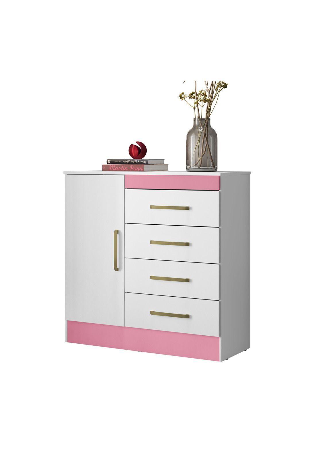Cómoda Montevideo Niña Blanca Rosado-5