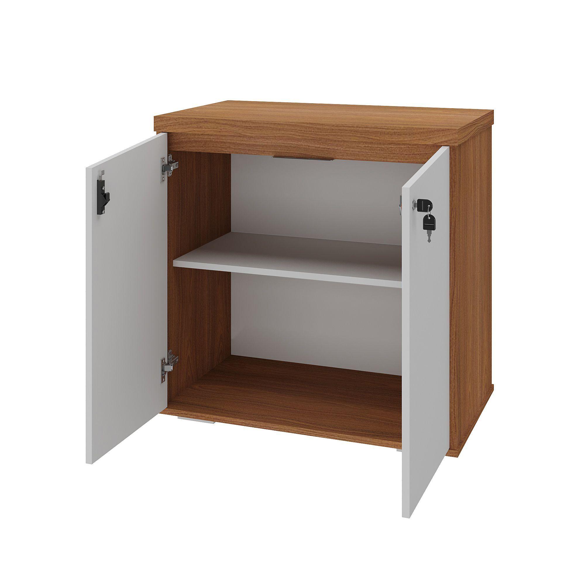 Estante Oficina 2 Puertas con Llave Blanco-2