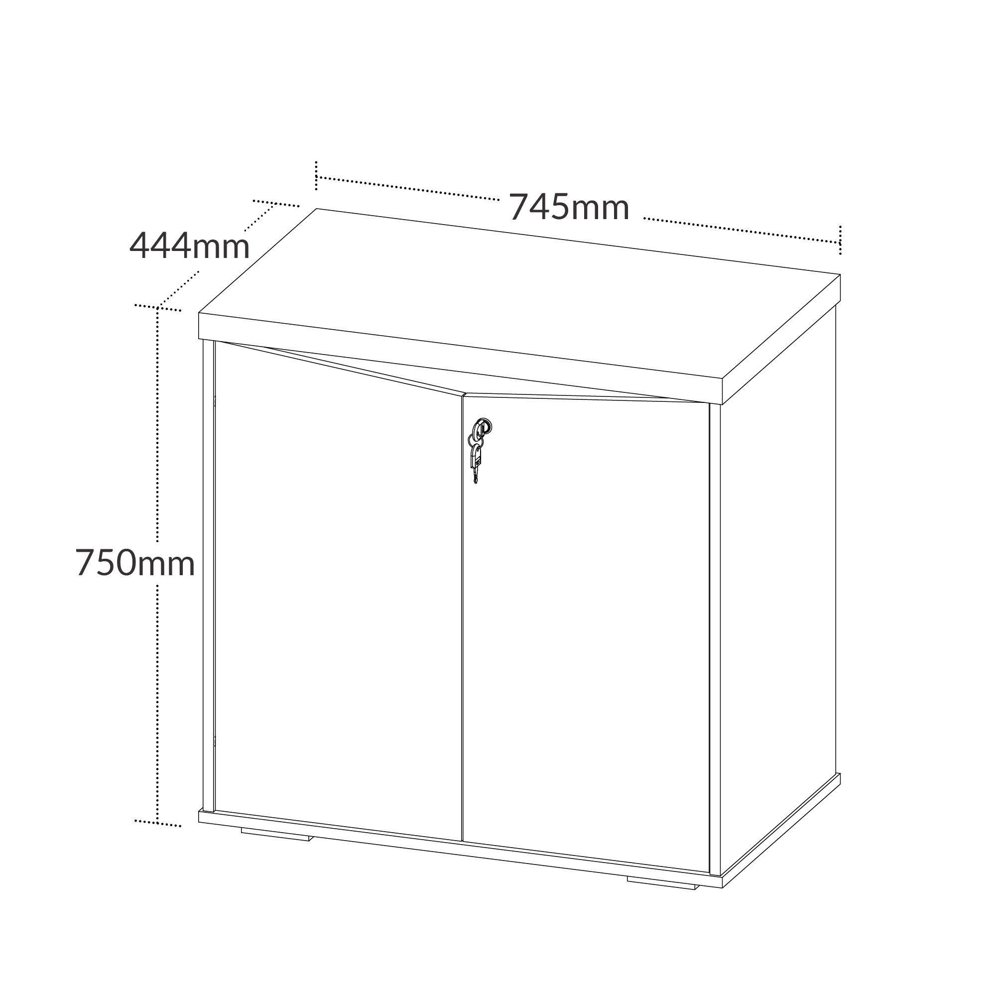 Estante Oficina 2 Puertas con Llave Blanco-4