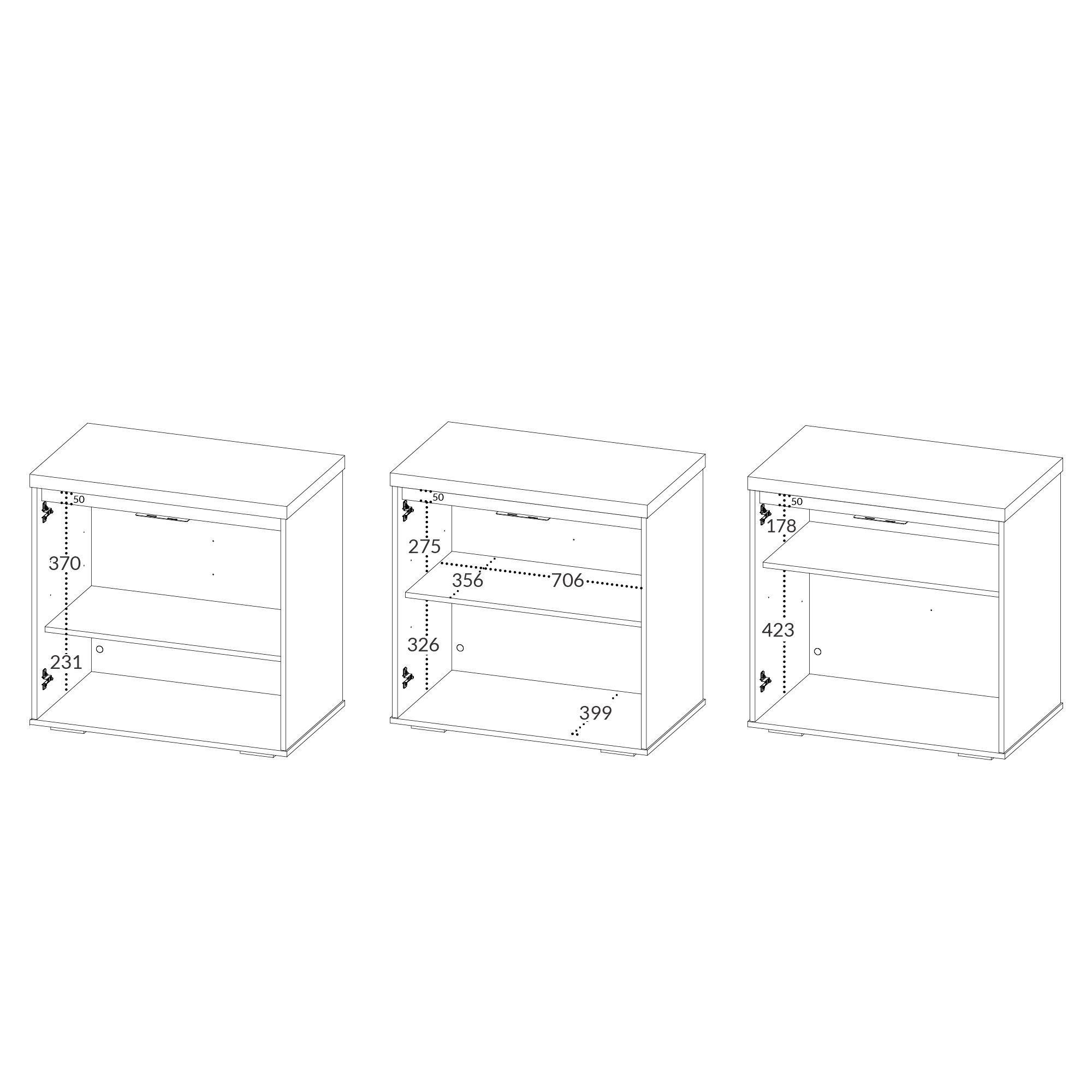 Estante Oficina 2 Puertas con Llave Blanco-5