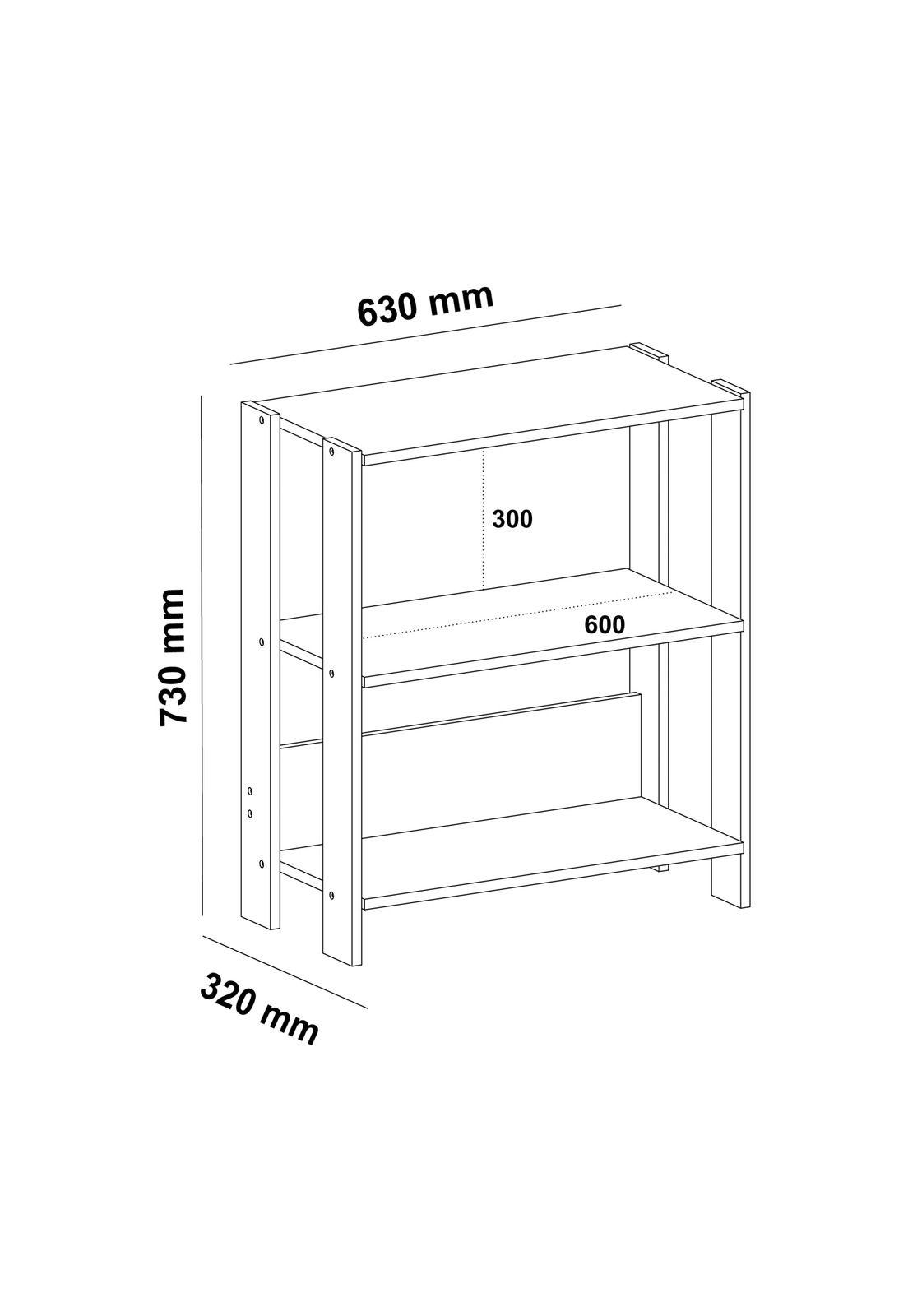 Estante Mini Alfa Negro con Café-2