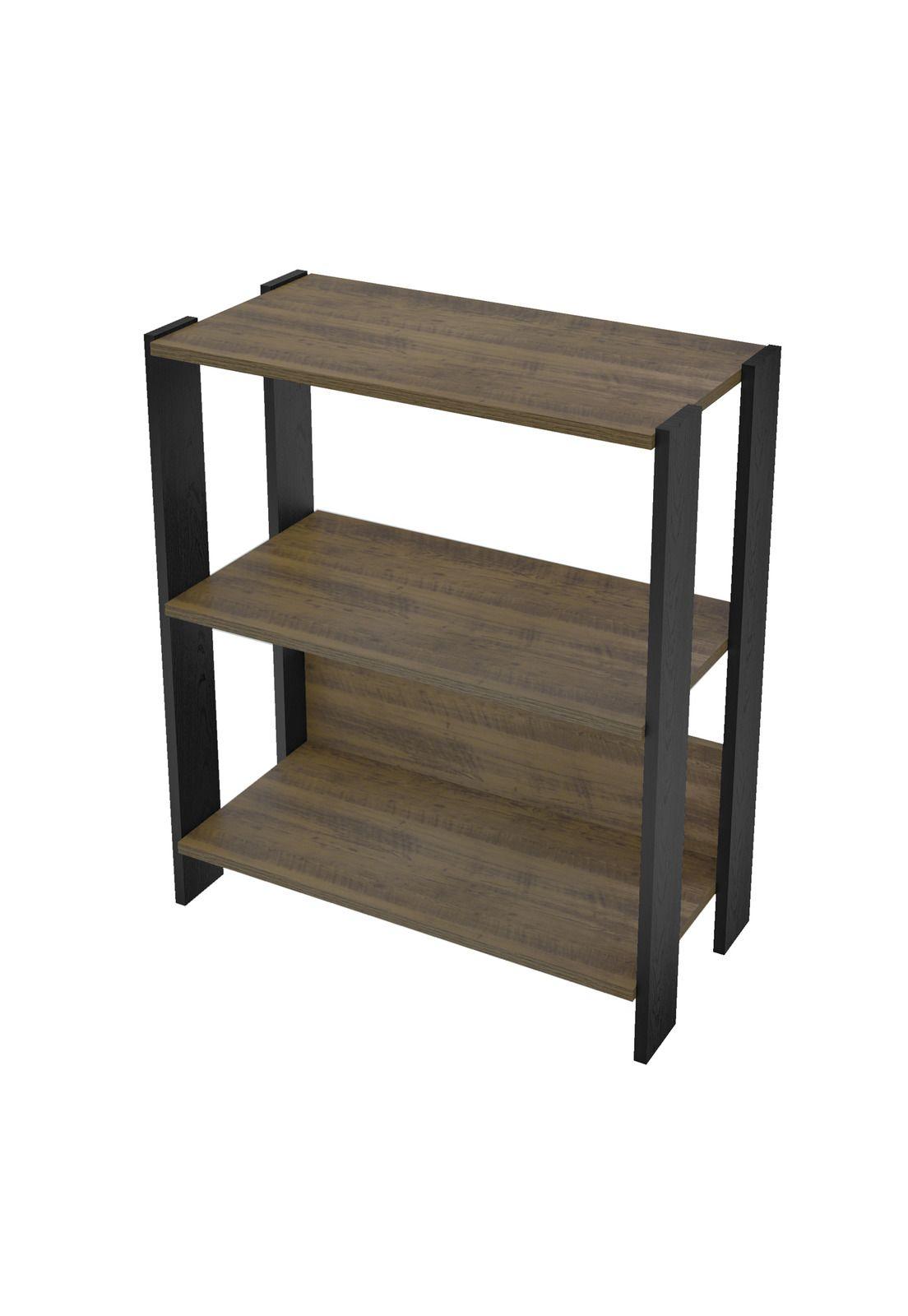 Estante Mini Alfa Negro con Café-5