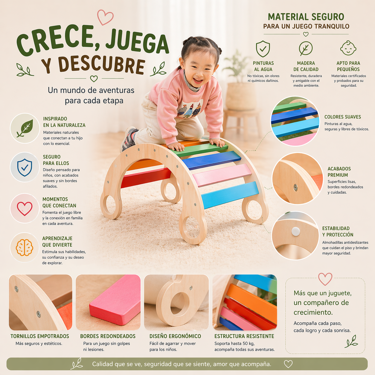 Juego Equilibrio Bebe Balance Niño Montessori Escala Colores Vkids - Escala-1