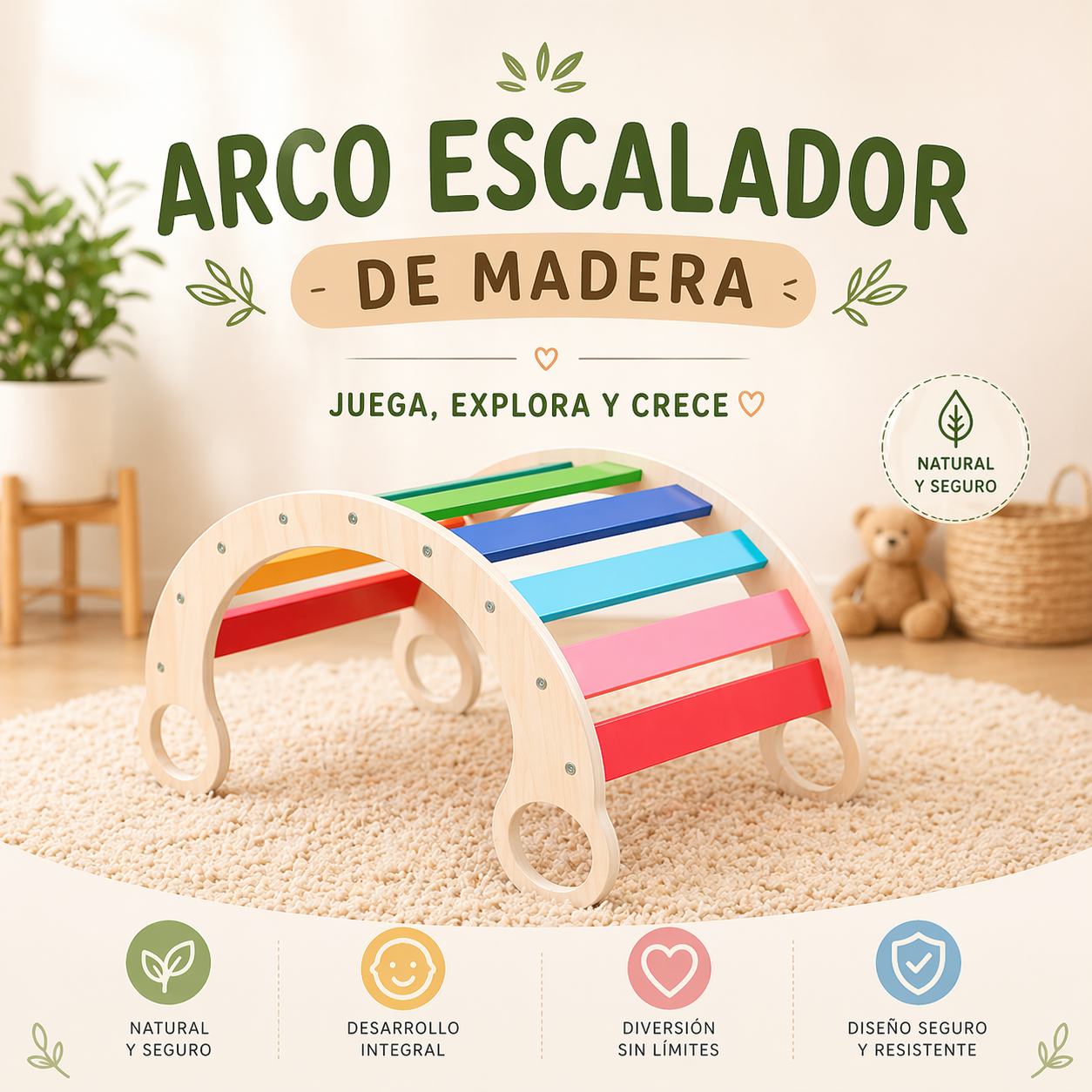 Juego Equilibrio Bebe Balance Niño Montessori Escala Colores Vkids - Escala-2