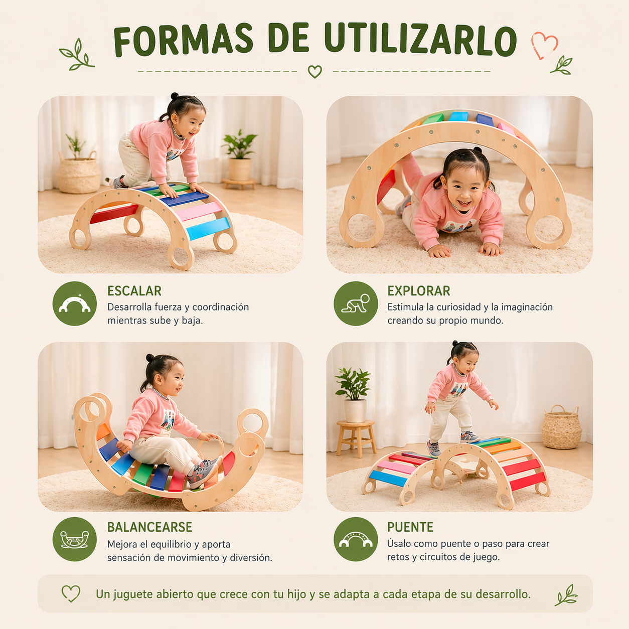Juego Equilibrio Bebe Balance Niño Montessori Escala Colores Vkids - Escala-5