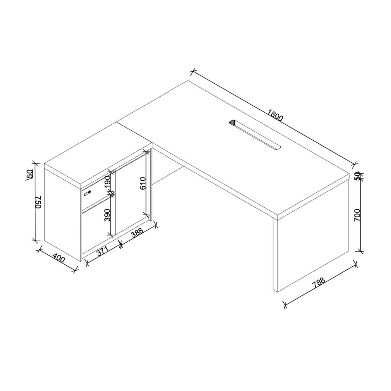 Escritorio Loop 180x160 cms-2