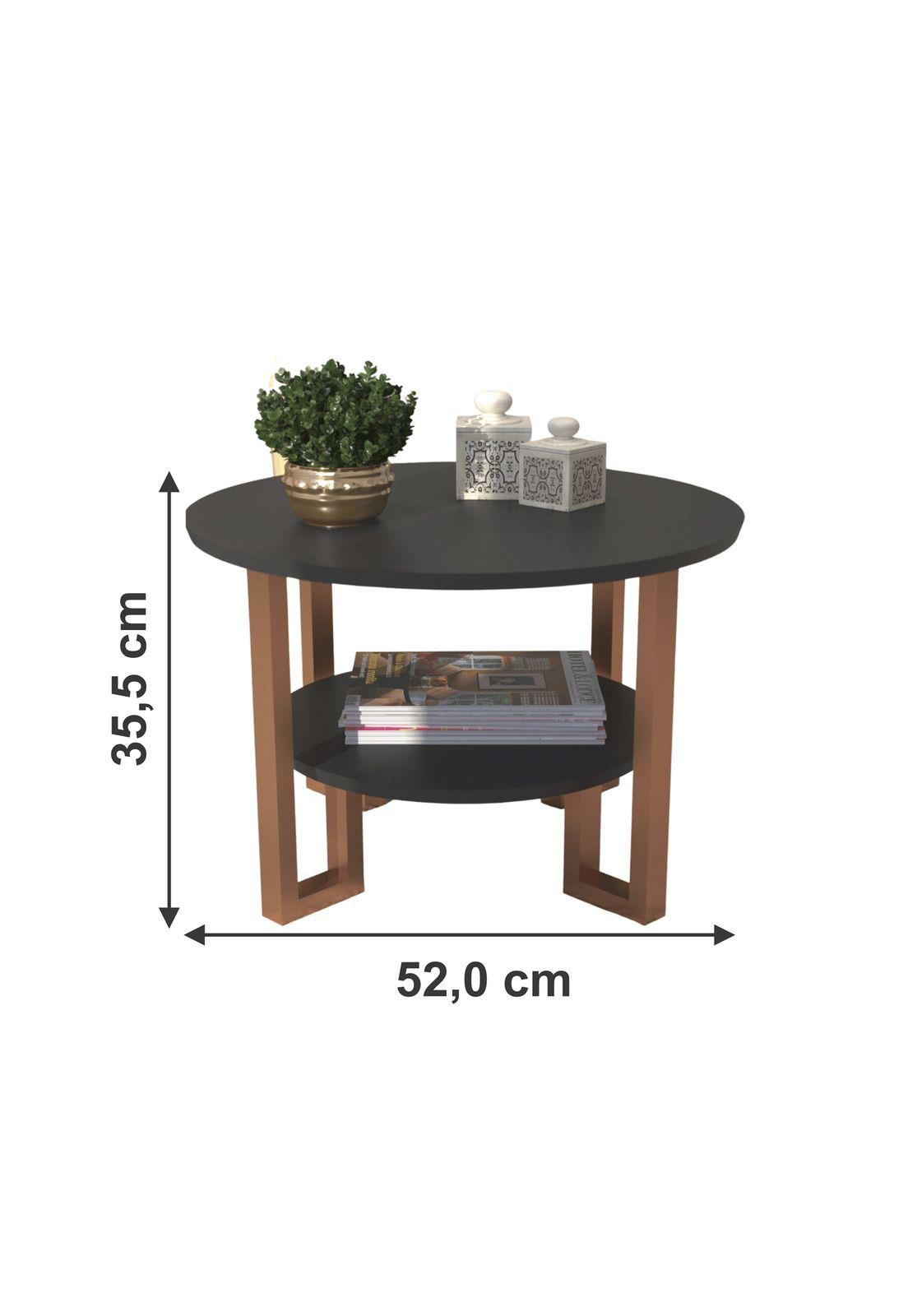 Mesa de Centro Felini Metal Negra-2
