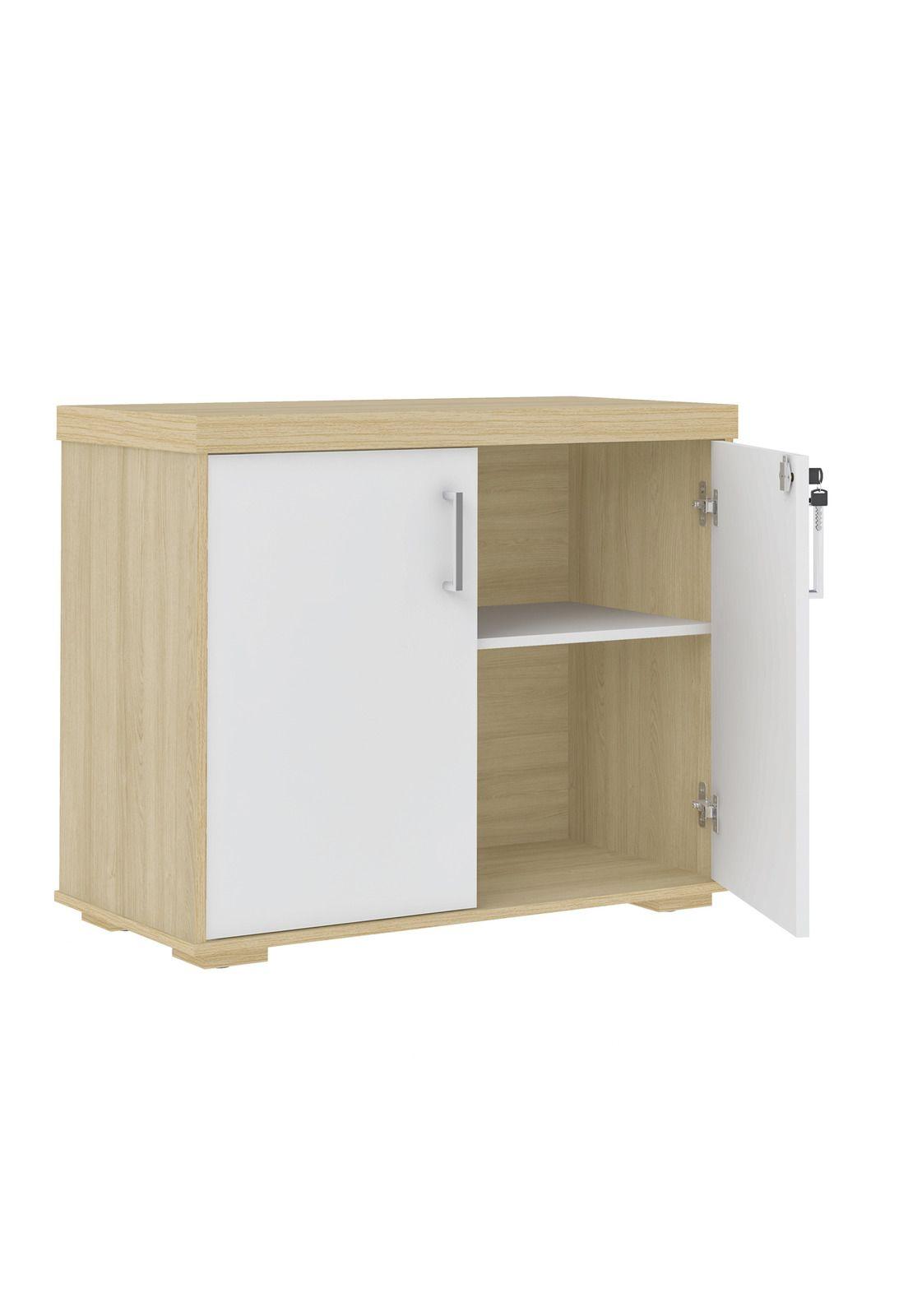 Estante Organizador Delux Blanco con roble-3