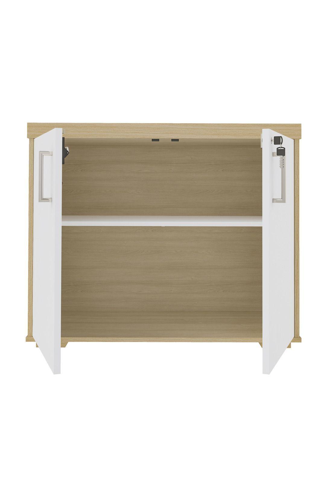 Estante Organizador Delux Blanco con roble-5