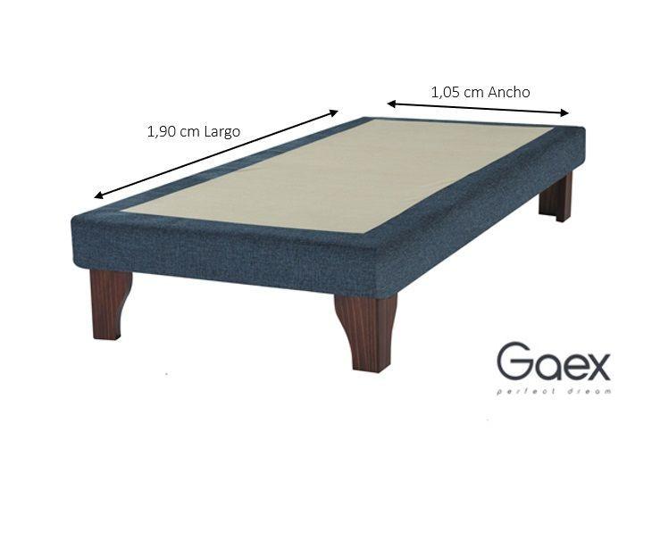Base de Cama 1 5 Plaza normal 105x190 azul-2