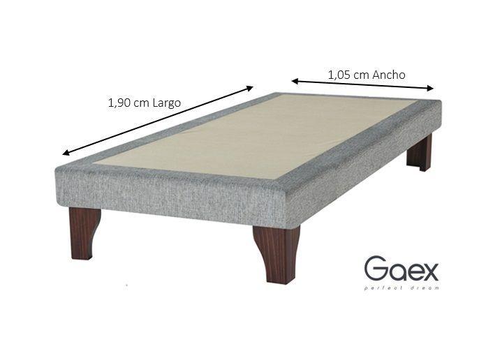 Base de Cama 1 5 Plaza normal 105x190 Gris-2