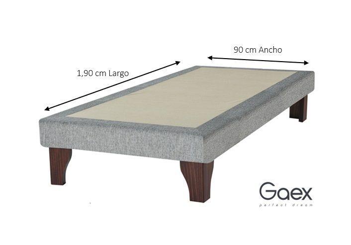 Base de Cama 1 Plaza normal 90x190 Gris-2