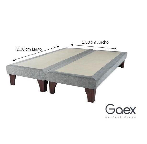 Base de Cama 2 plazas Box 150x200 Gris-2