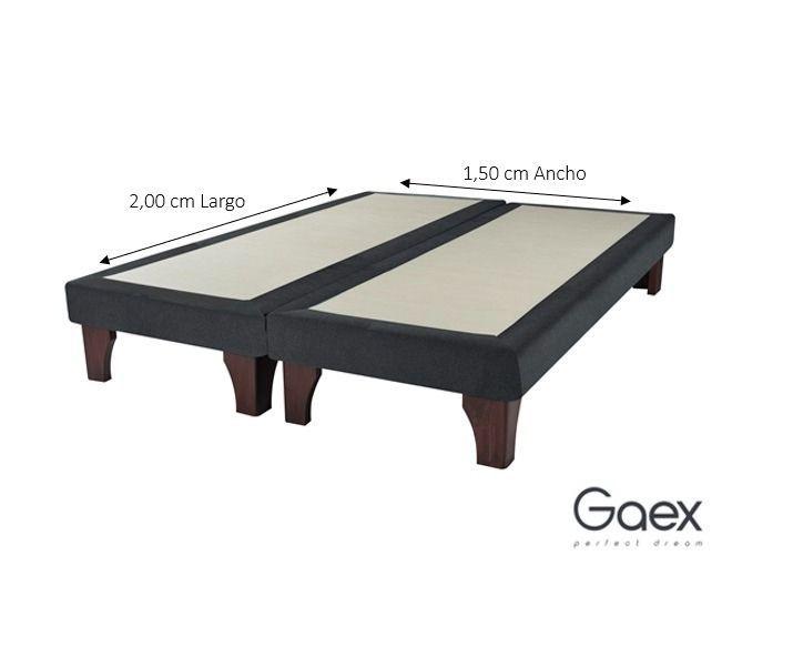 Base de Cama 2 plazas Box 150x200 Grafito-2