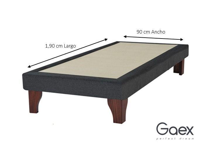 Base de Cama 1 Plaza normal 90x190 Grafito-2