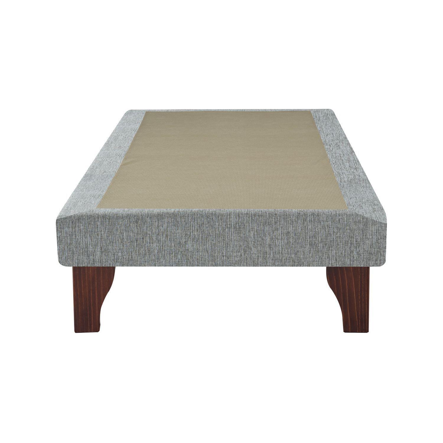 Cama Europea 1 Plaza 190 Plus Respaldo Berna gris-2