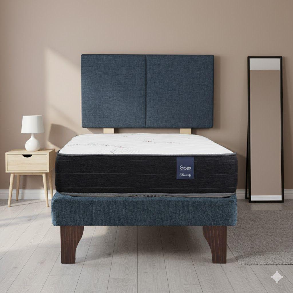 Cama Europea 1.5 Plazas 200 Respaldo Everest-0