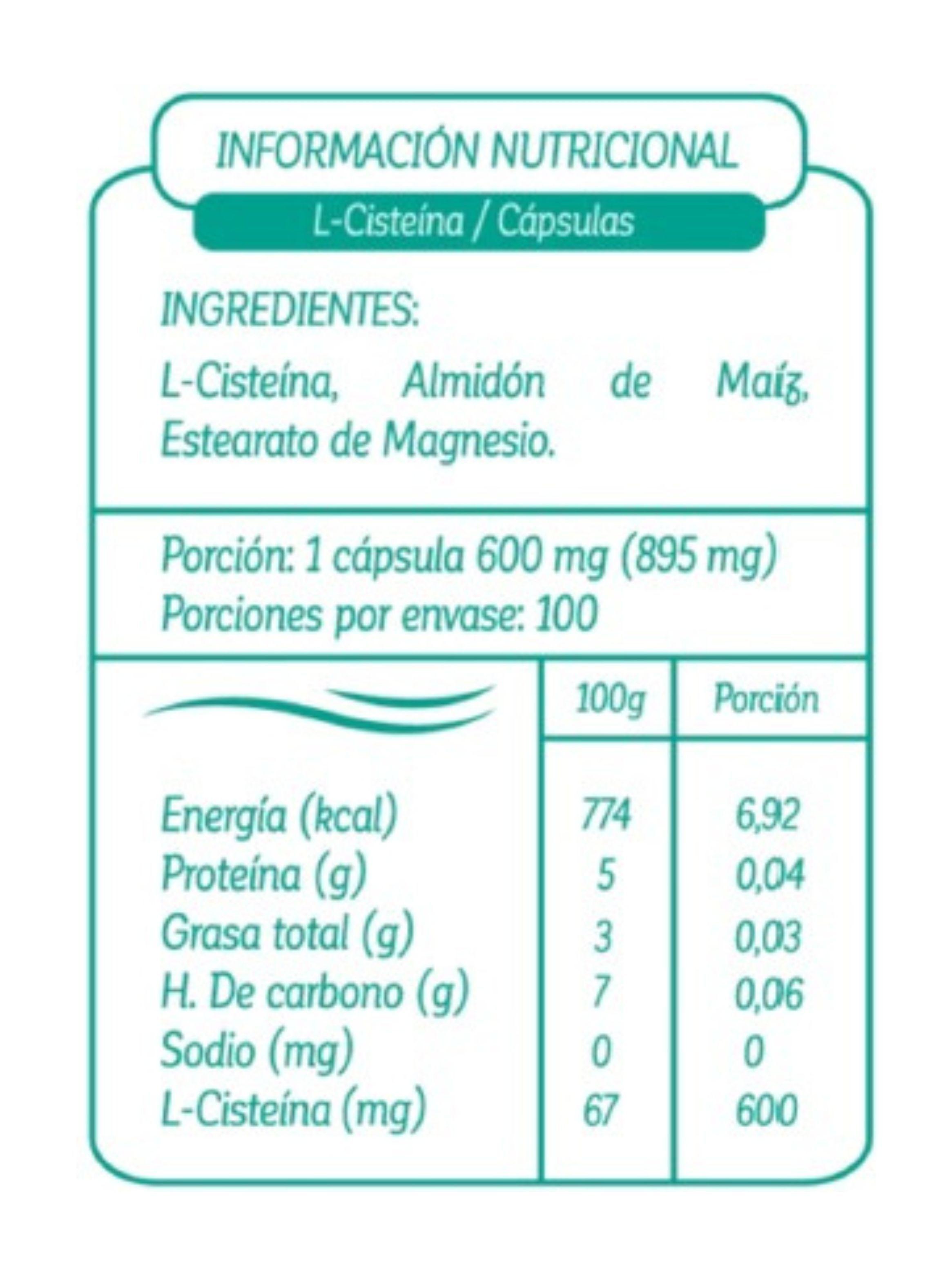 L-Cisteina, 100 Capsulas, ByWellness-4