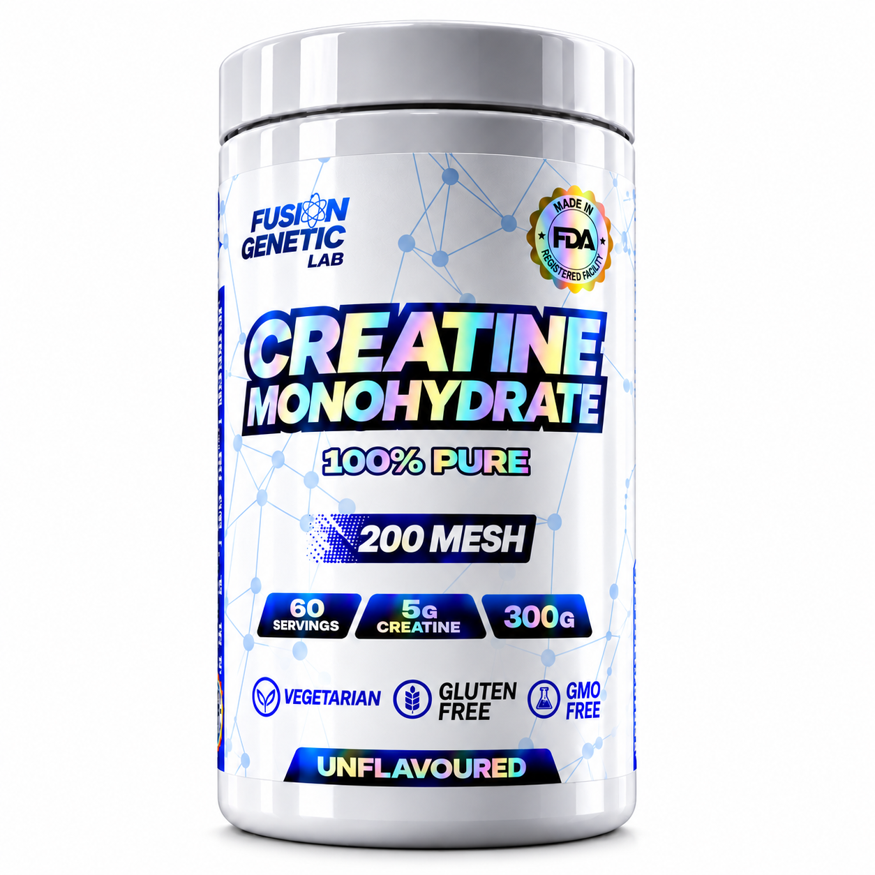 Creatina Monohidratada 200 Mesh 300g Fusion Genetic Lab-0