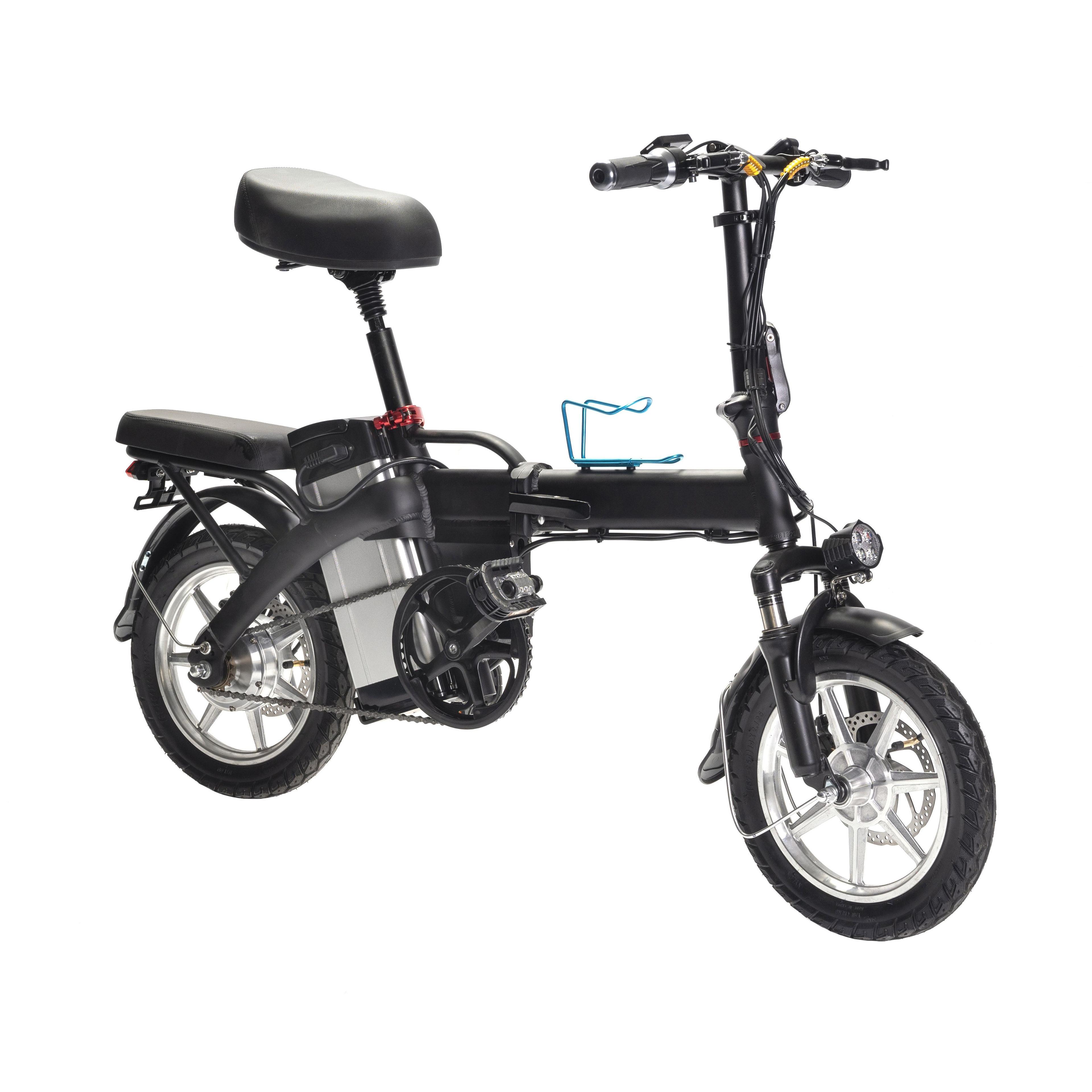 Bicicleta Eléctrica Plegable Negra-0