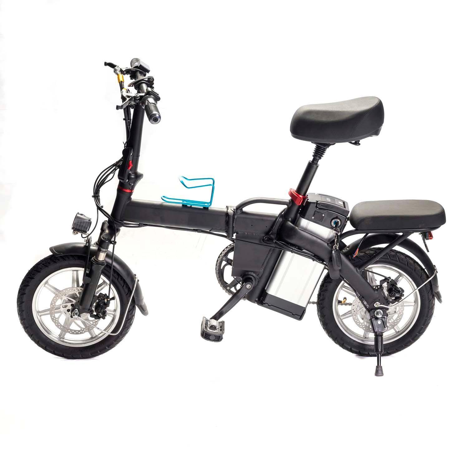 Bicicleta Eléctrica Plegable Negra-1