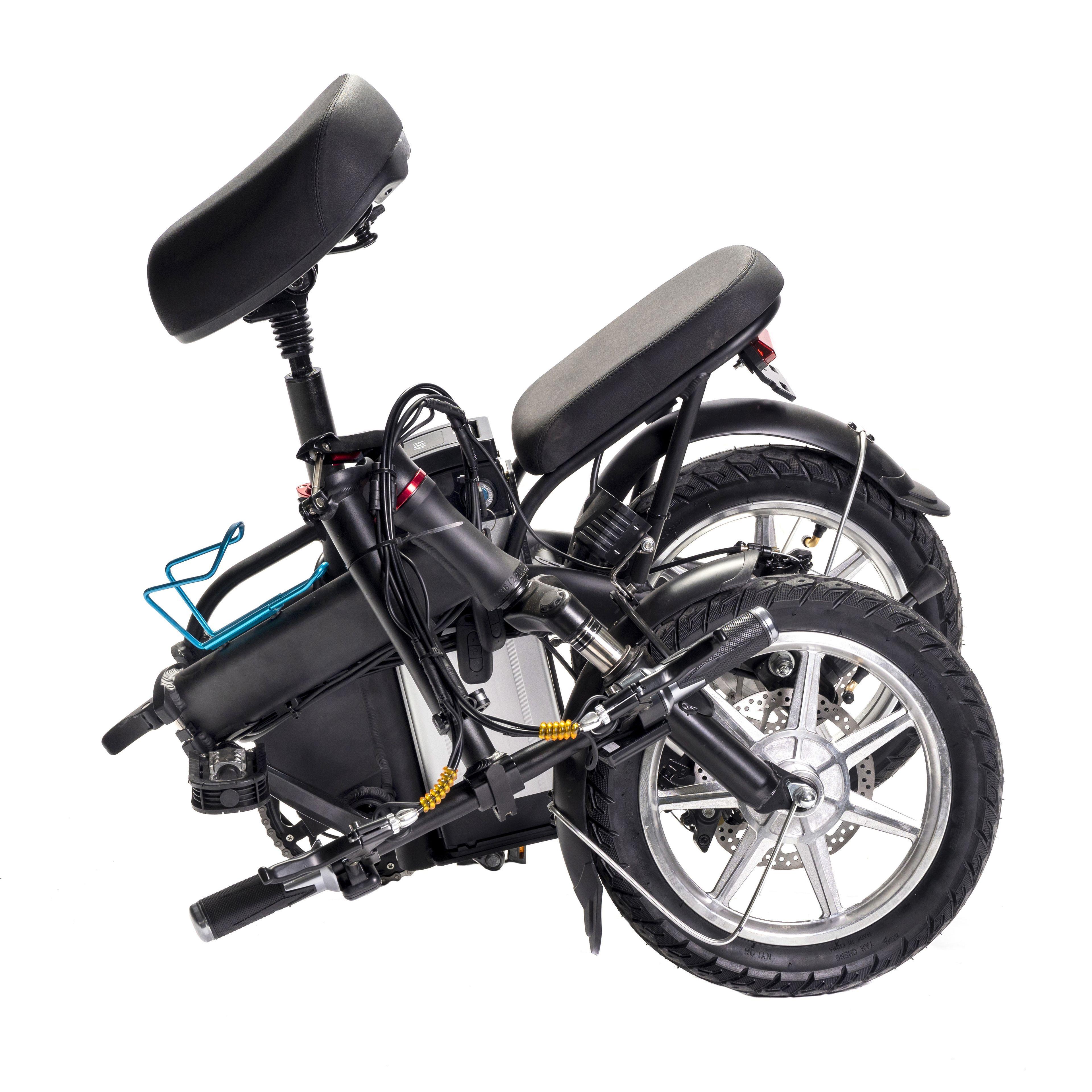 Bicicleta Eléctrica Plegable Negra-2