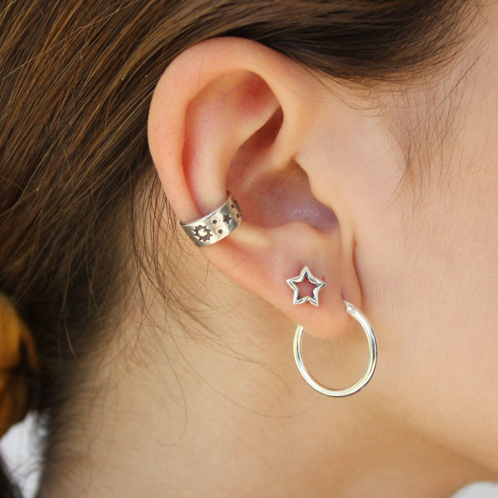 Bidu Aro Estrella Sol Luna 5 mm Plata Philippa Joyas-1