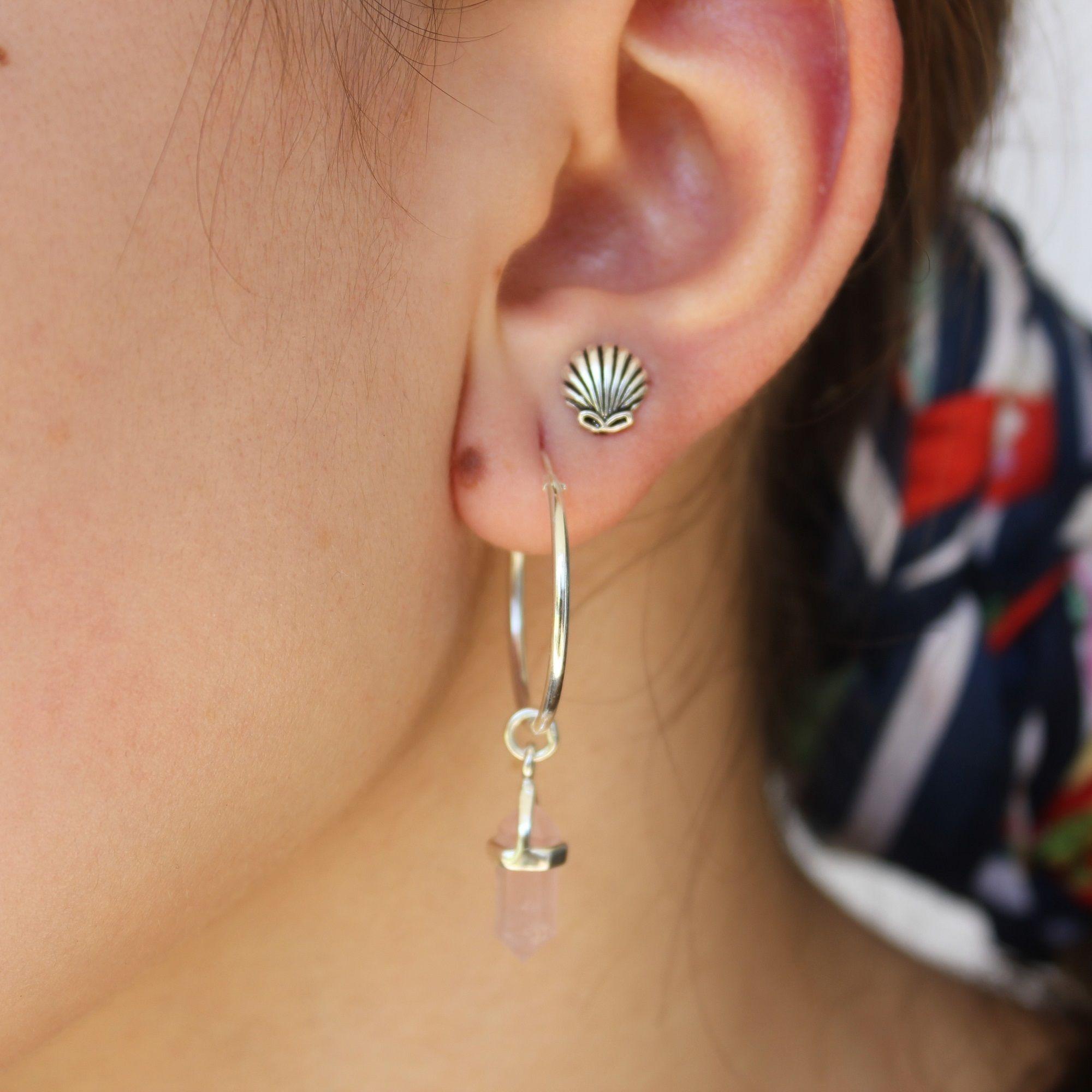 Colgante Aros Cuarzo Amatista 15 mm Plata Philippa Joyas-1