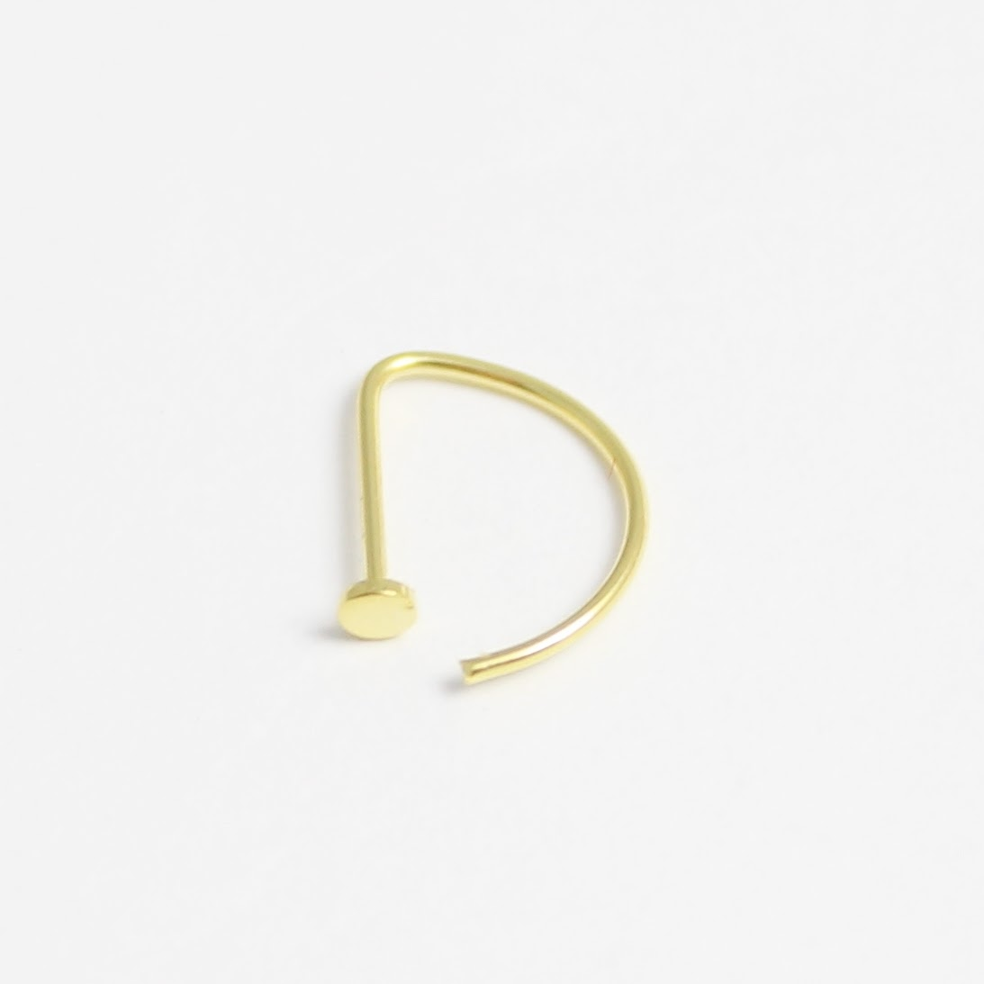 Piercing Nostril media Piercing Argolla Bañado en Oro Philippa Joyas-0
